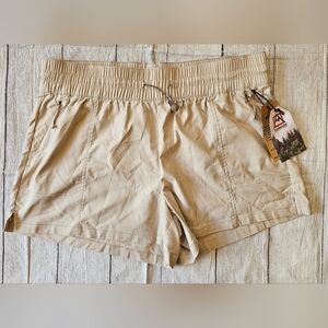 Avalanche Women's Size XL Nylon Pull On Activewear Shorts Beige Pockets New Tags